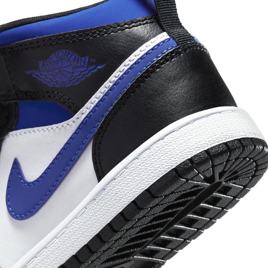 Jordan 1 Mid Little Kids' "Racer Blue"
