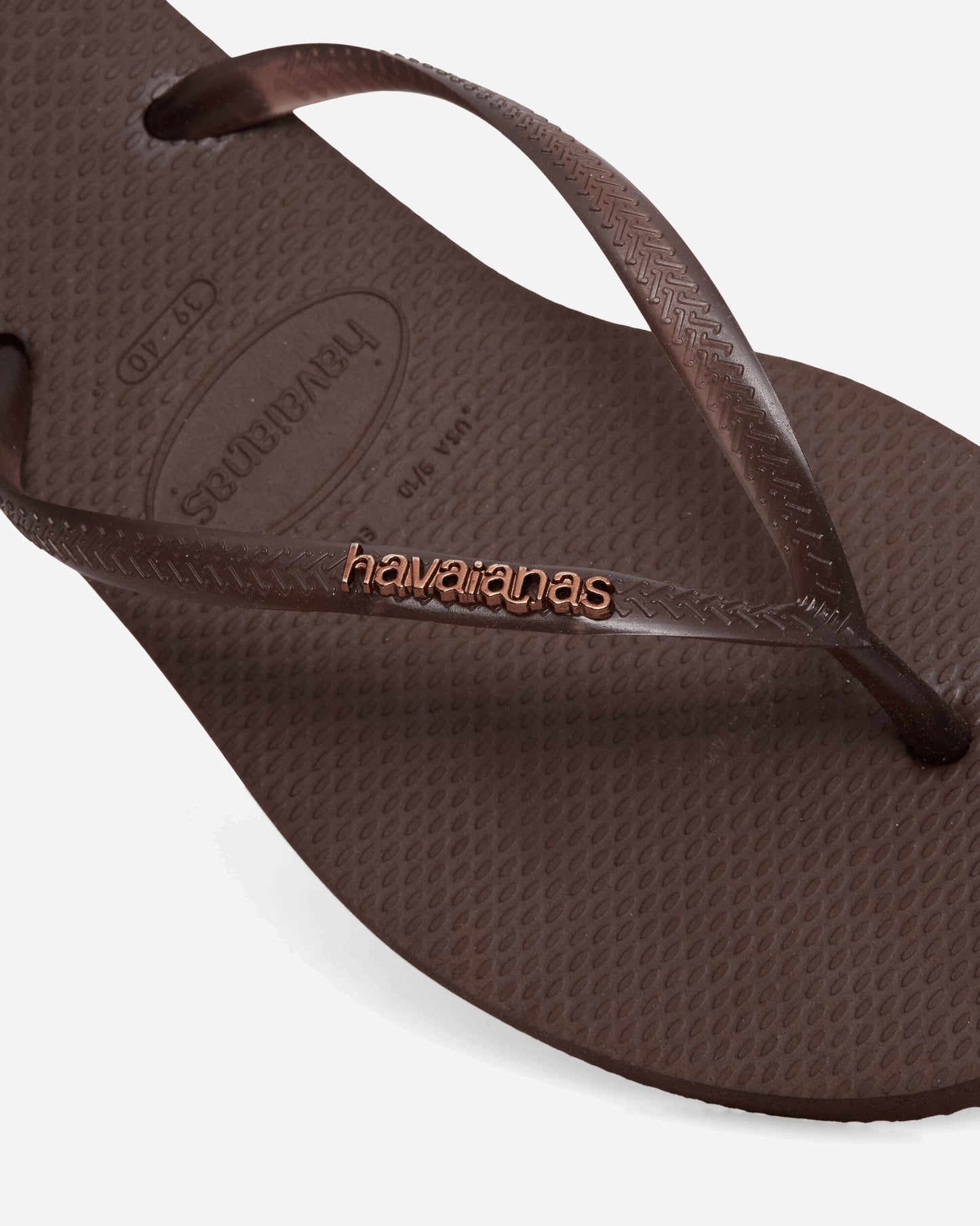 Women's Slim Split Flip Flops Dark Brown