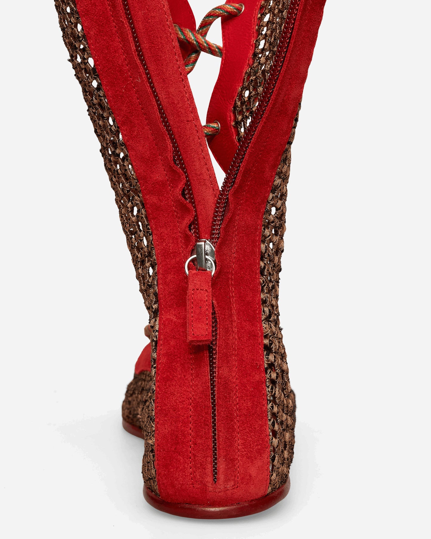 Women's Reticella Knee High Boots Red