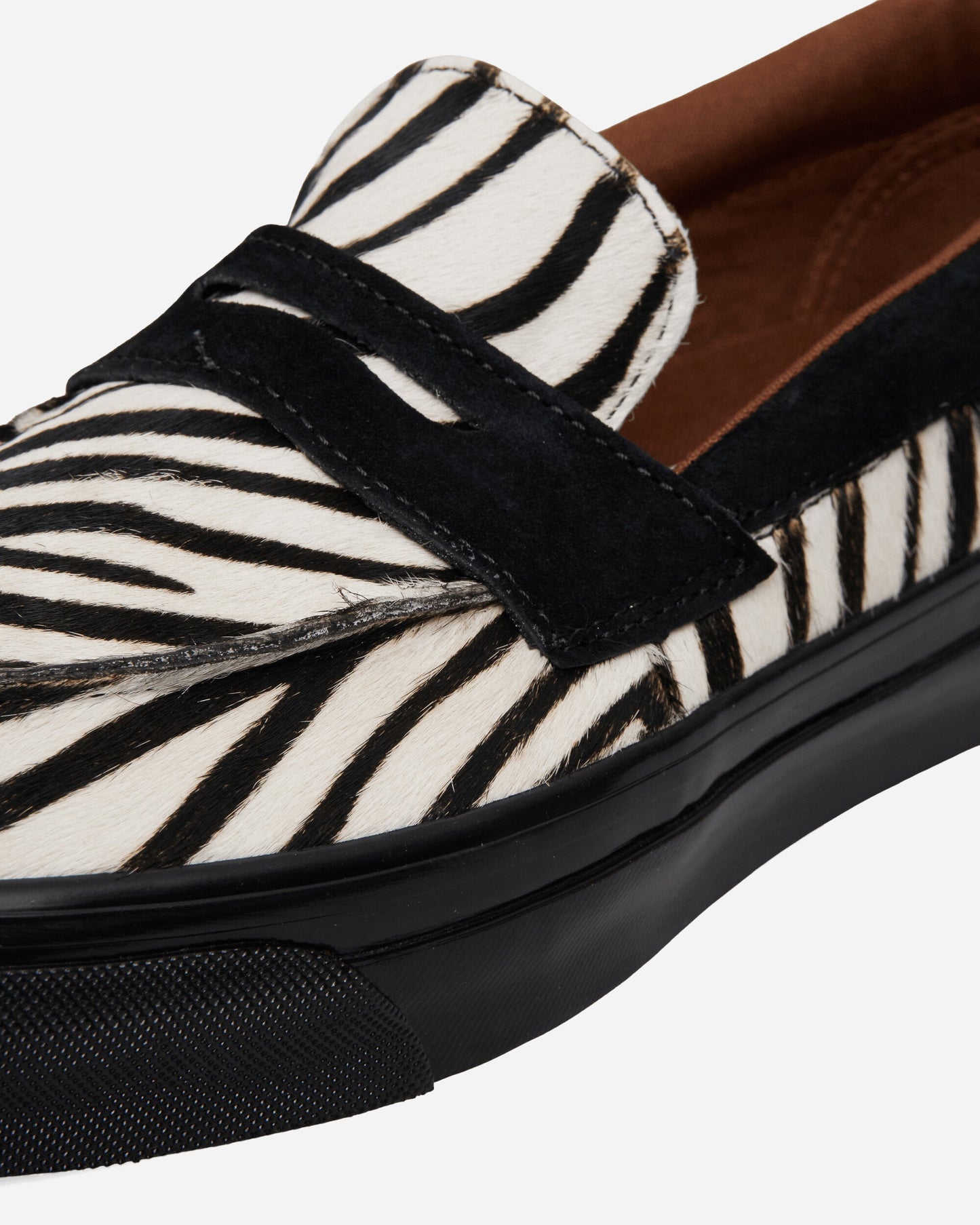 Premium Pony Hair Loafers Zebra