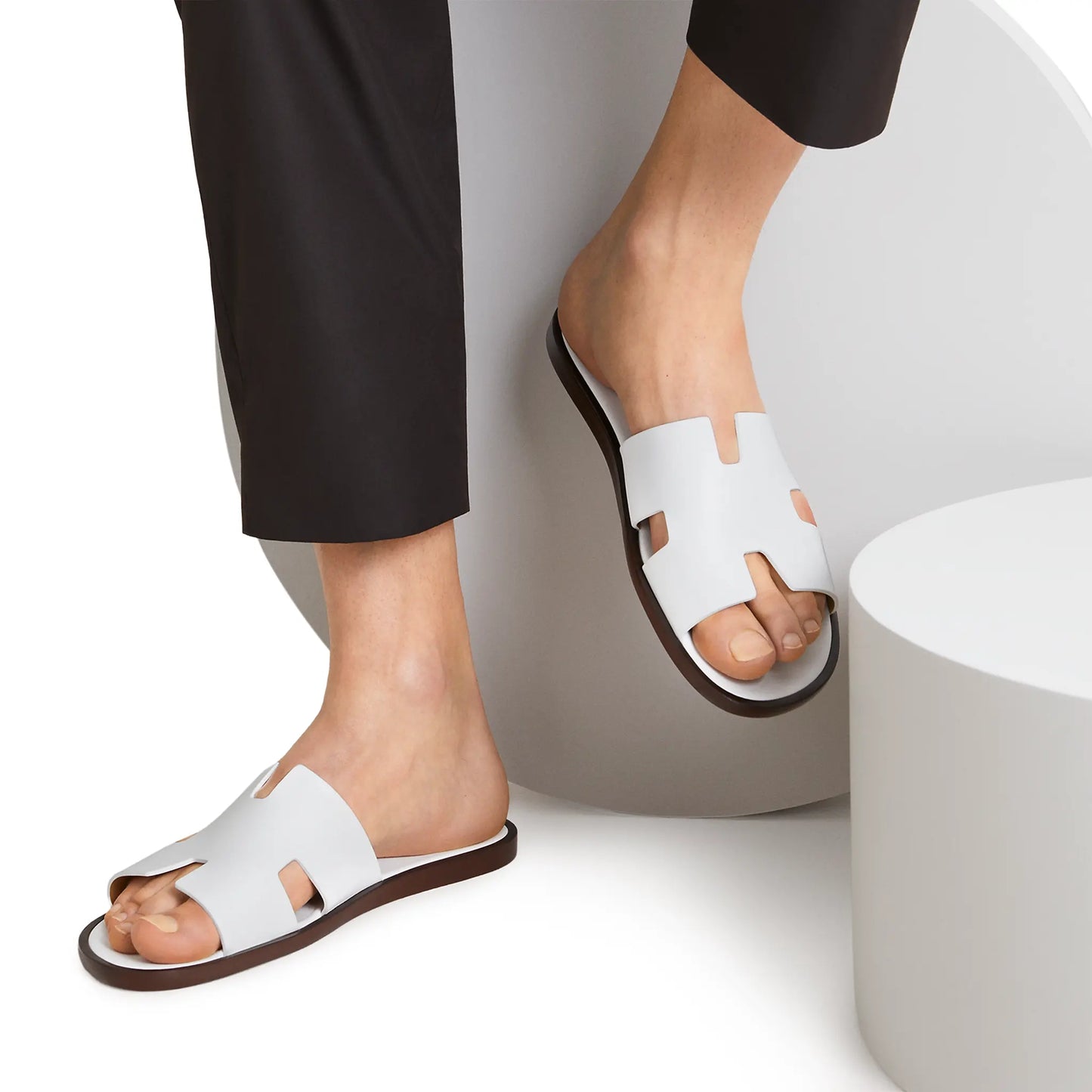 Hermès Paris Izmir White Sandal