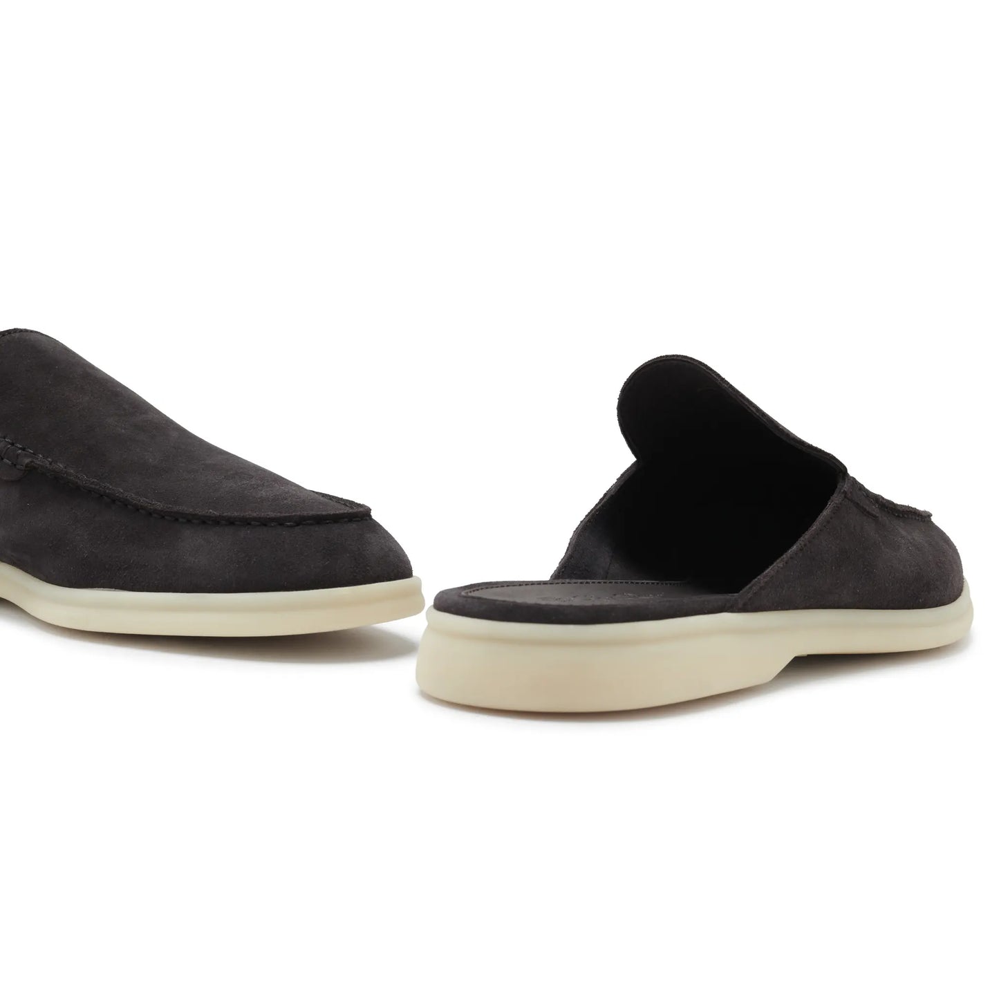 Loro Piana Babouche Walk Suede Ink Loafers