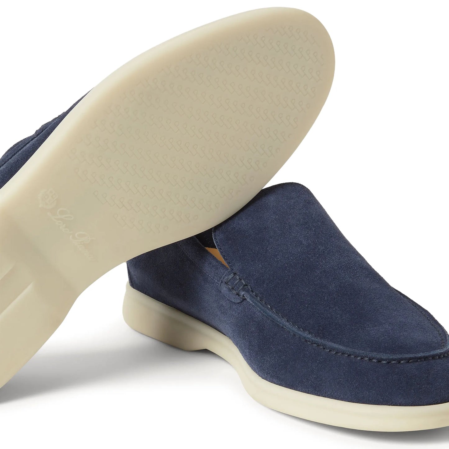 Loro Piana Summer Walk Suede Dark Deep Sea Loafers