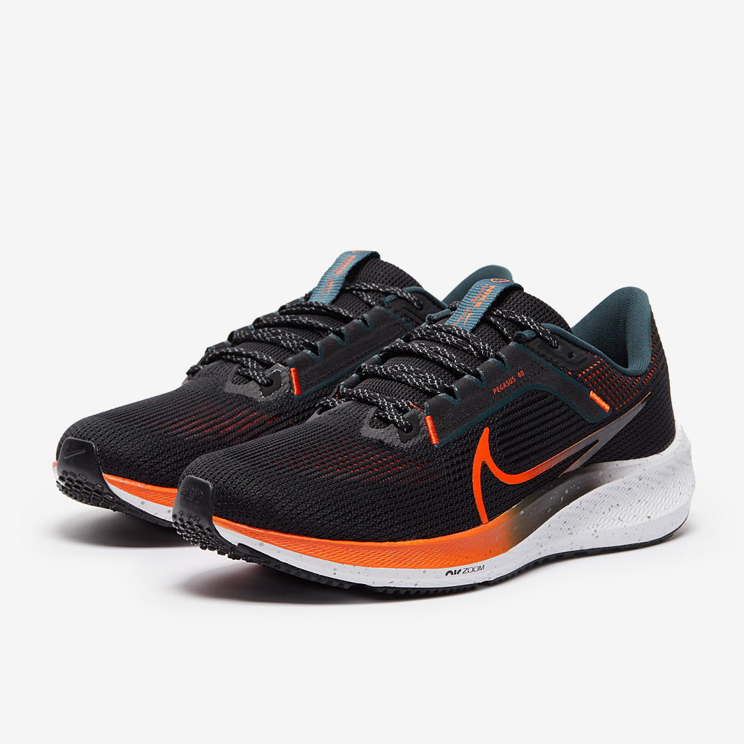 Nike Pegasus 40 - Black/Safety Orange-Khaki