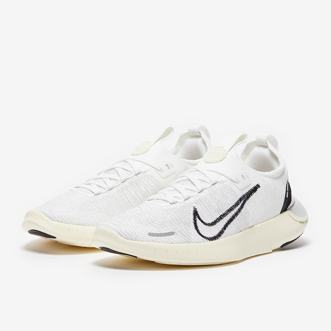 Nike Womens Free Run Next Nature Flyknit - White/Black-Coconut Milk