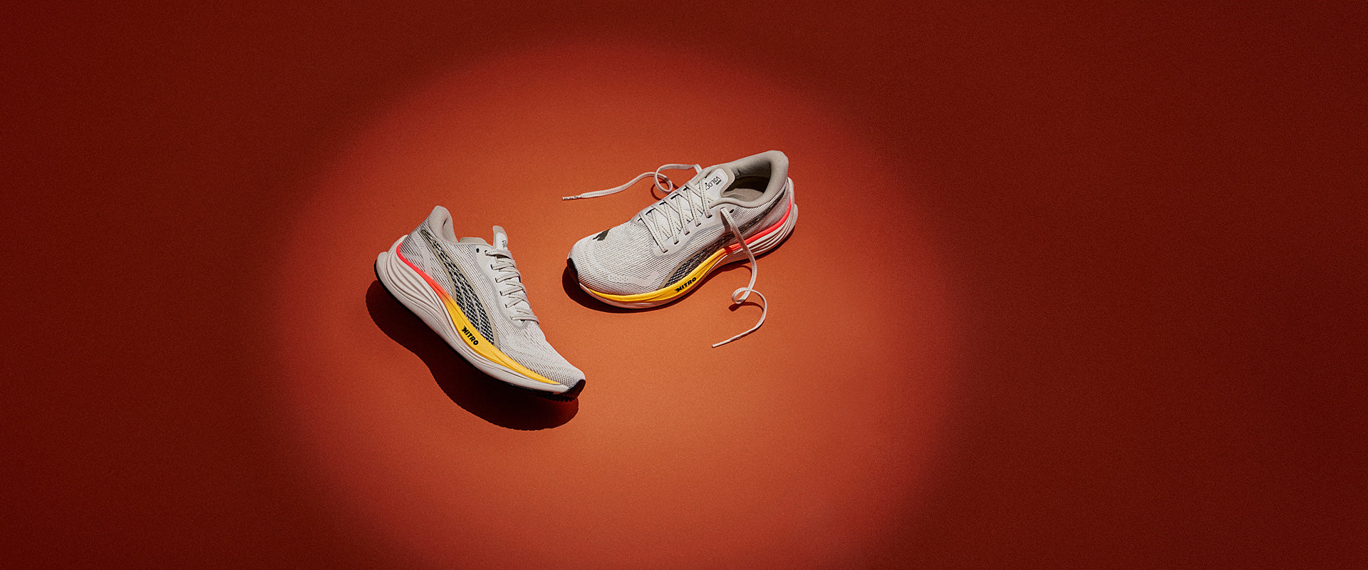 Puma Womens Velocity Nitro 3 - Vapor Gray-Sun Stream