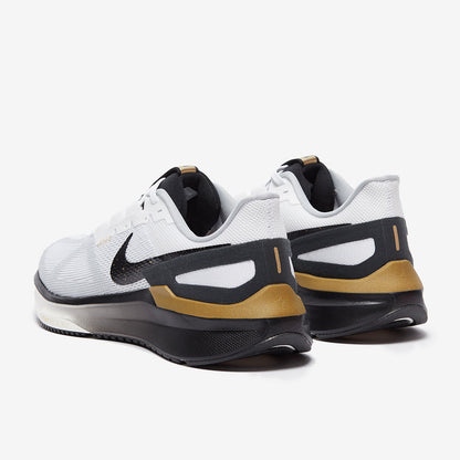 Nike Air Zoom Structure 25 - White/Black-Metallic Gold