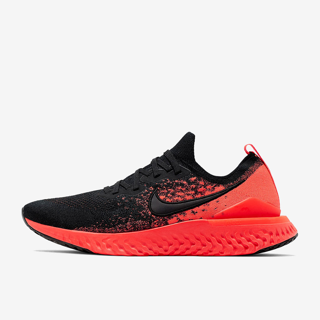 Nike Epic React Flyknit 2 - Black/Black-Bright Crimson