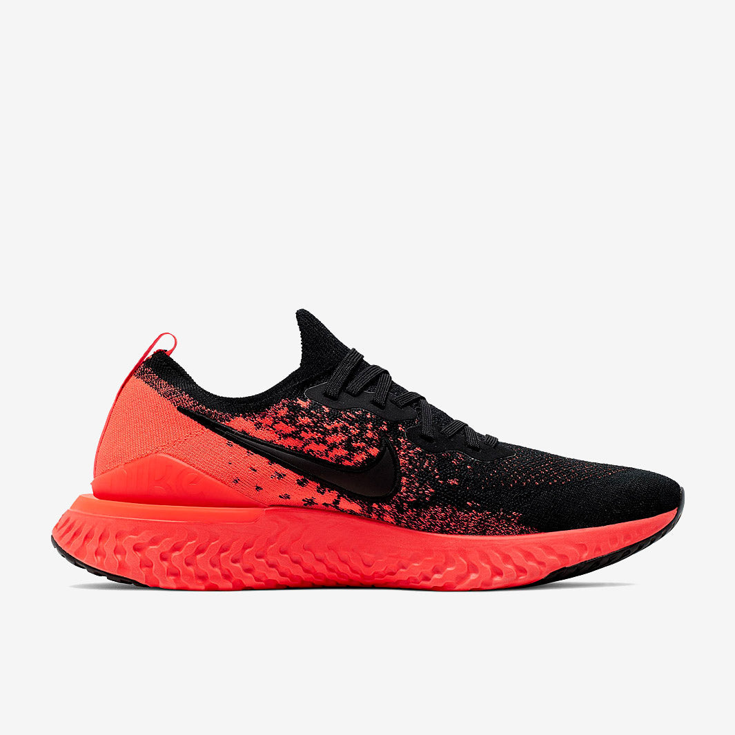 Nike Epic React Flyknit 2 - Black/Black-Bright Crimson