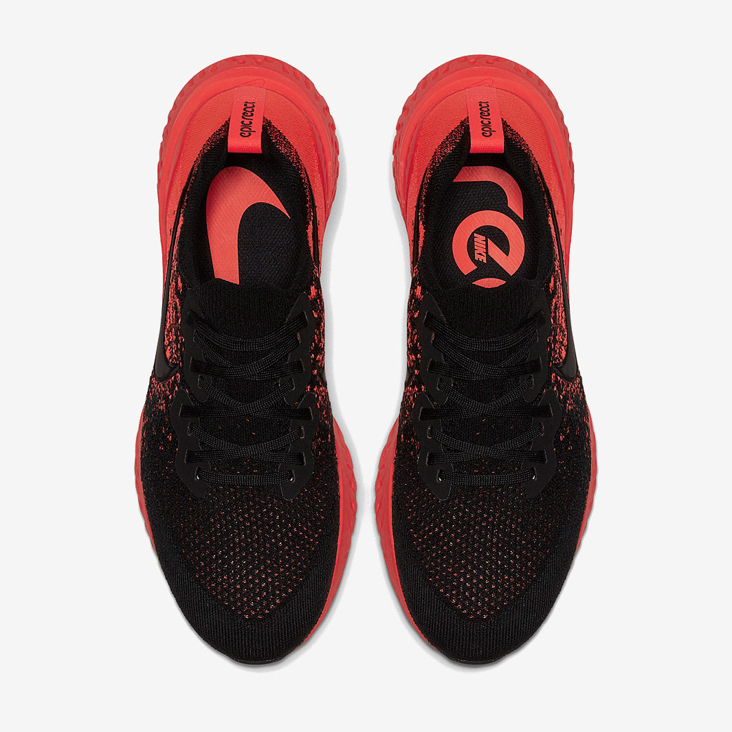 Nike Epic React Flyknit 2 - Black/Black-Bright Crimson
