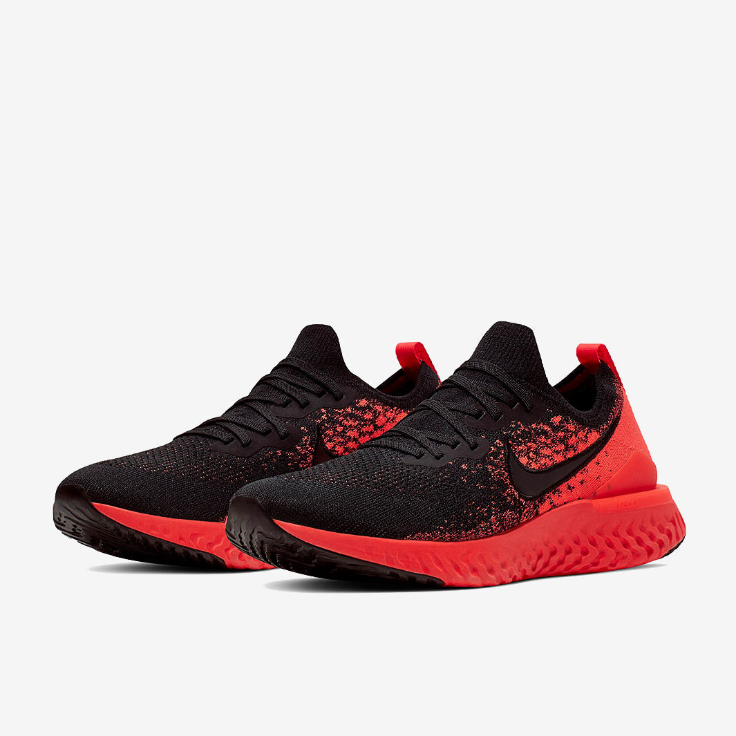 Nike Epic React Flyknit 2 - Black/Black-Bright Crimson