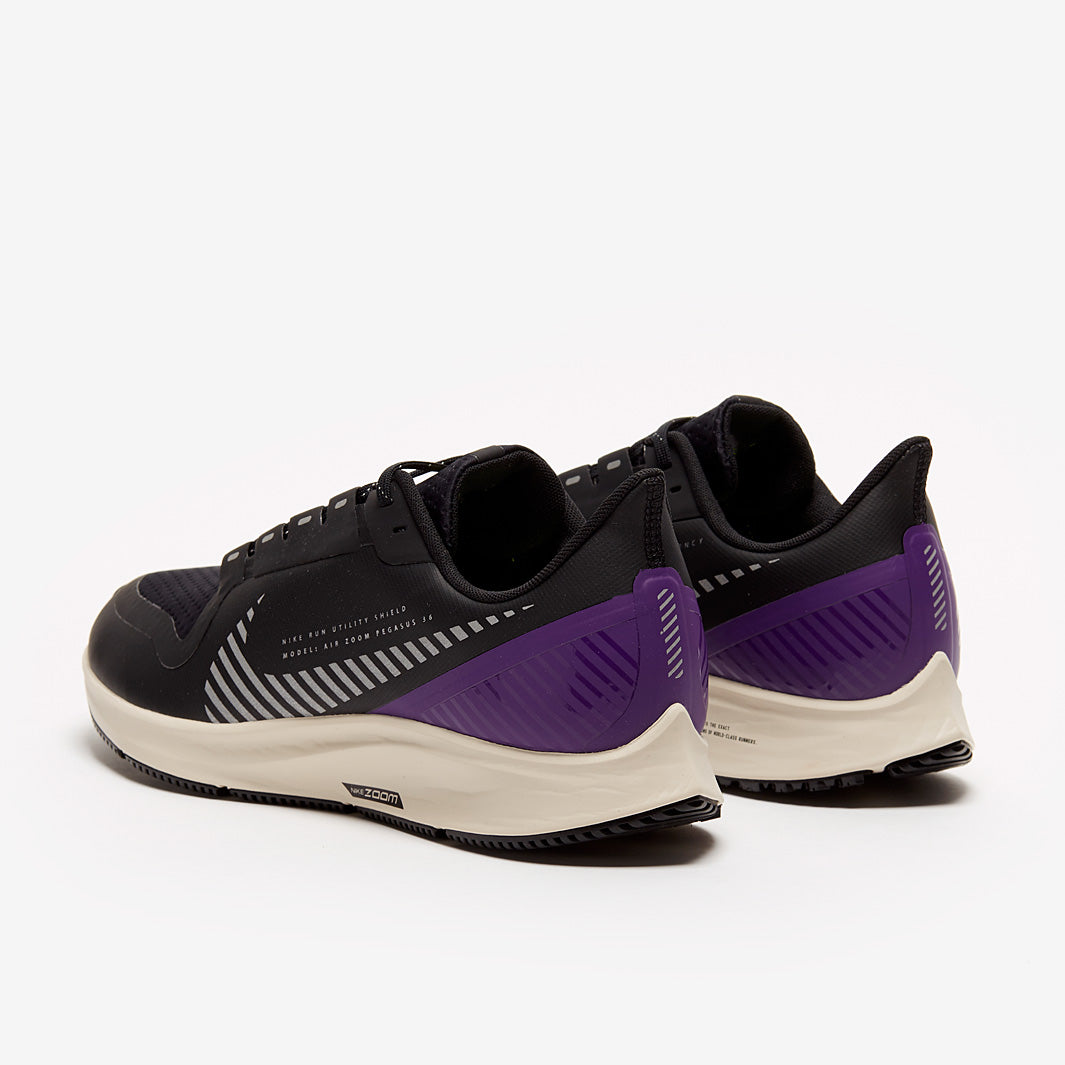Nike Air Zoom Pegasus 36 Shield - Black/Silver-Desert Sand