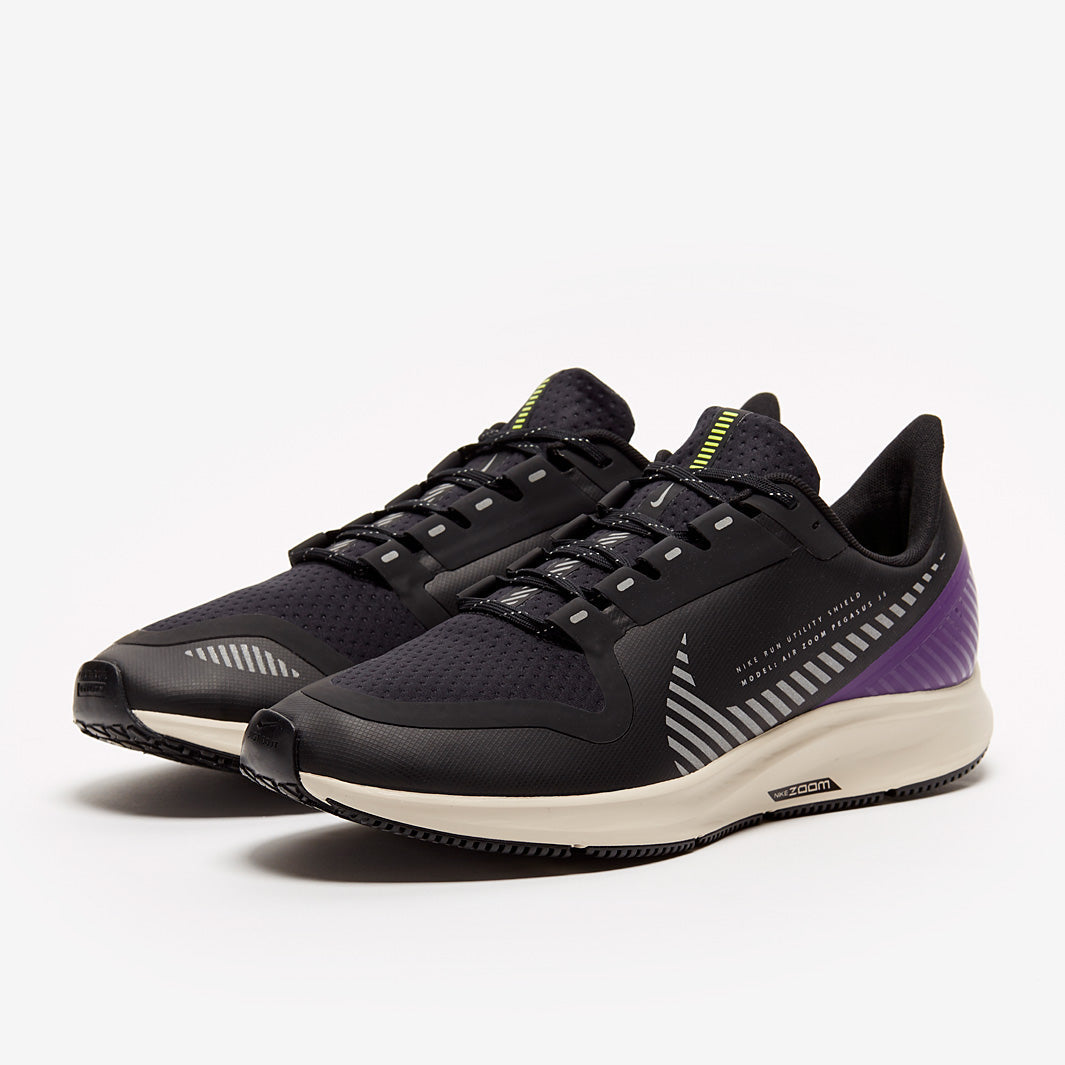 Nike Air Zoom Pegasus 36 Shield - Black/Silver-Desert Sand
