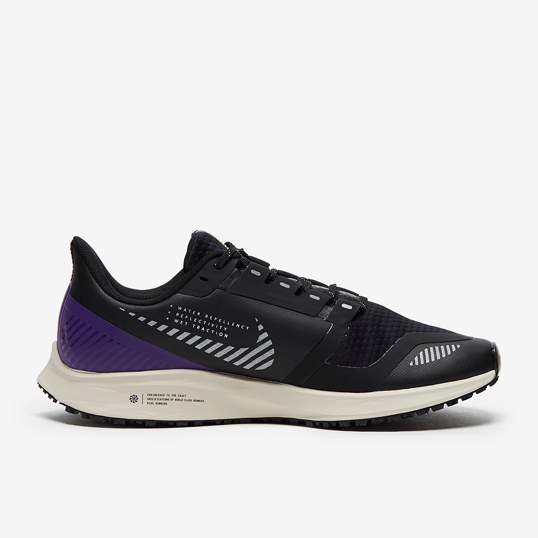 Nike Womens Pegasus 36 Shield - Black/Silver-Desert Sand