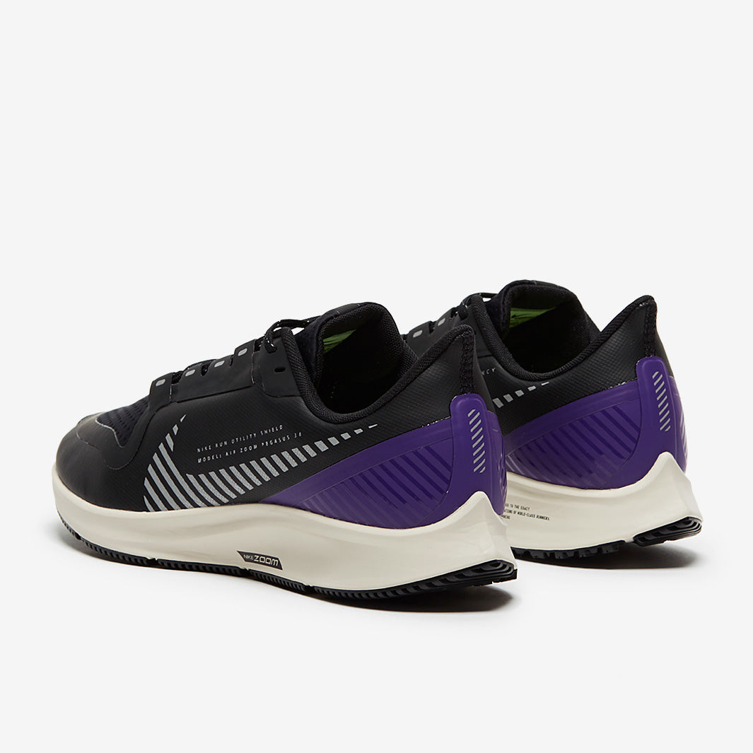 Nike Womens Pegasus 36 Shield - Black/Silver-Desert Sand