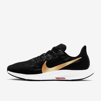 Nike Womens Air Zoom Pegasus 36 - Black/Metallic Gold-University Red