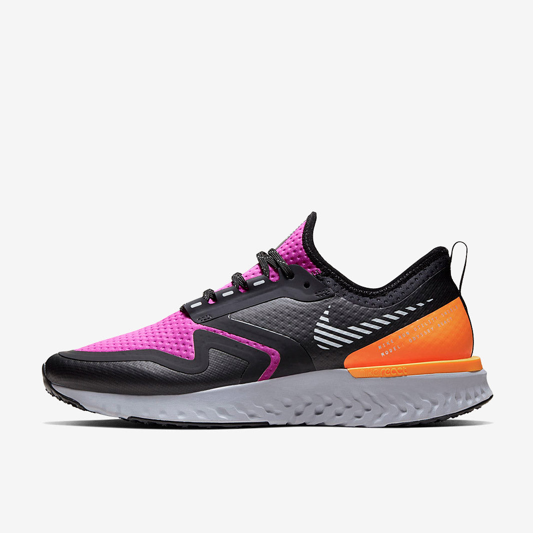 Nike Womens Odyssey React 2 Shield - Fire Pink/Metallic Silver