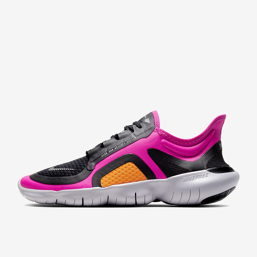 Nike Womens Free RN 5.0 Shield - Fire Pink/Metallic Silver