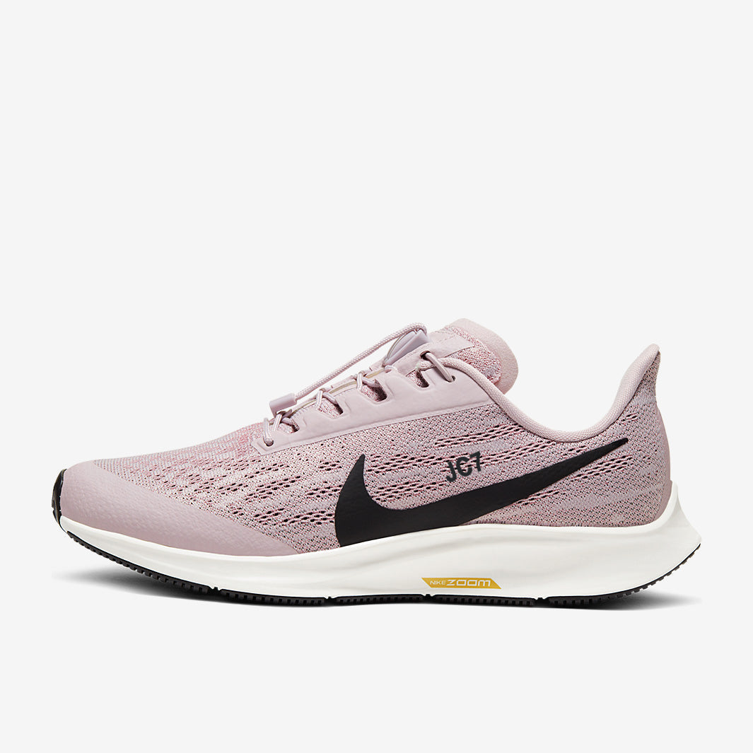 Nike Womens Air Zoom Pegasus 36 Flyease - Platinum Violet/Black-Plum Chalk