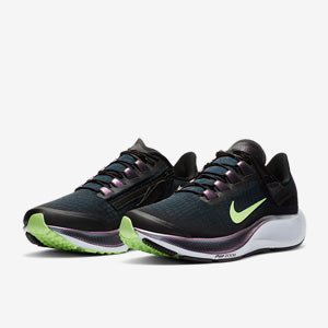 Nike Womens Pegasus 37 Flyease - Black/Ghost Green