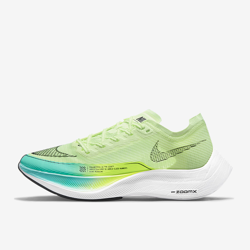 Nike Womens ZoomX Vaporfly Next Percent 2 - Barely Volt/Black-Dynamic Turq