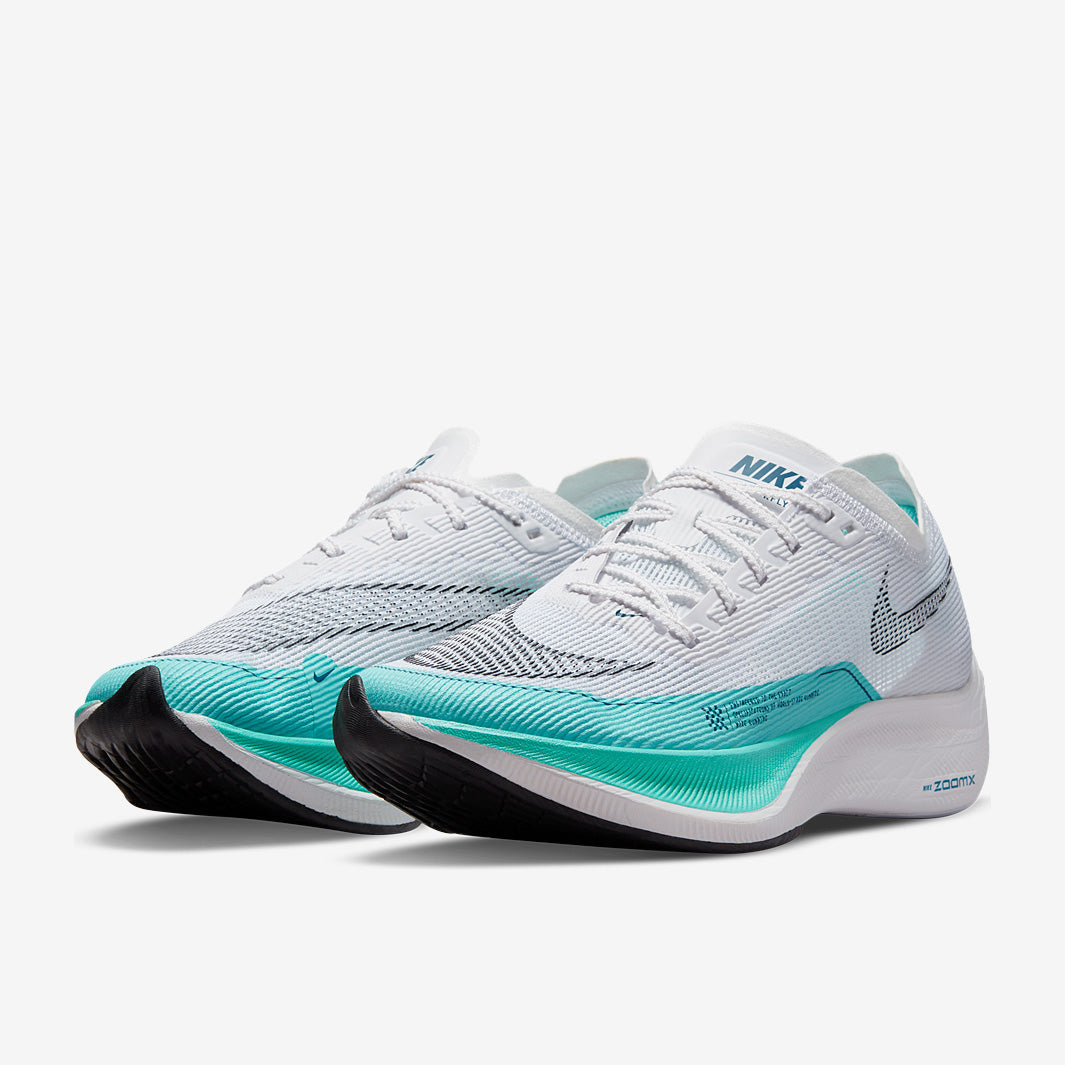 Nike Womens ZoomX Vaporfly Next Percent 2 - White/Black-Aurora Green
