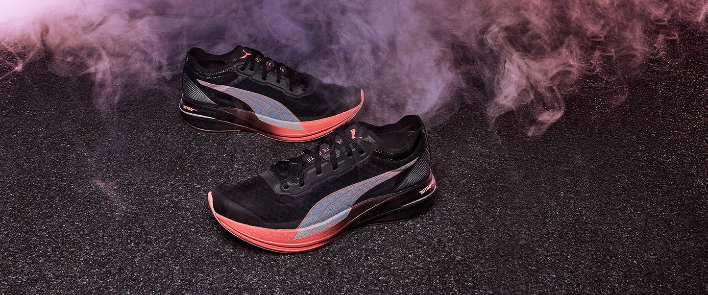 Puma Womens Deviate Nitro Elite Carbon - Puma Black-Carnation Pink