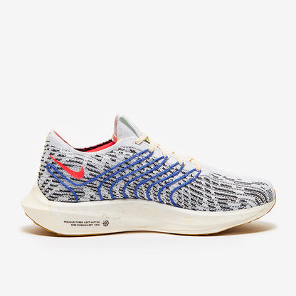 Nike Womens Pegasus Turbo Flyknit Next Nature - Pure Platinum/Bright Crimson