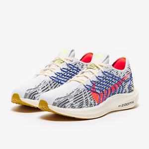Nike Womens Pegasus Turbo Flyknit Next Nature - Pure Platinum/Bright Crimson
