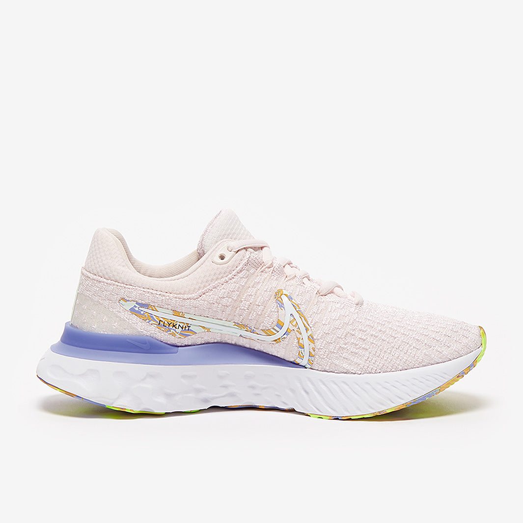 Nike Womens React Infinity Run Flyknit 3 Premium - Light Soft Pink/White