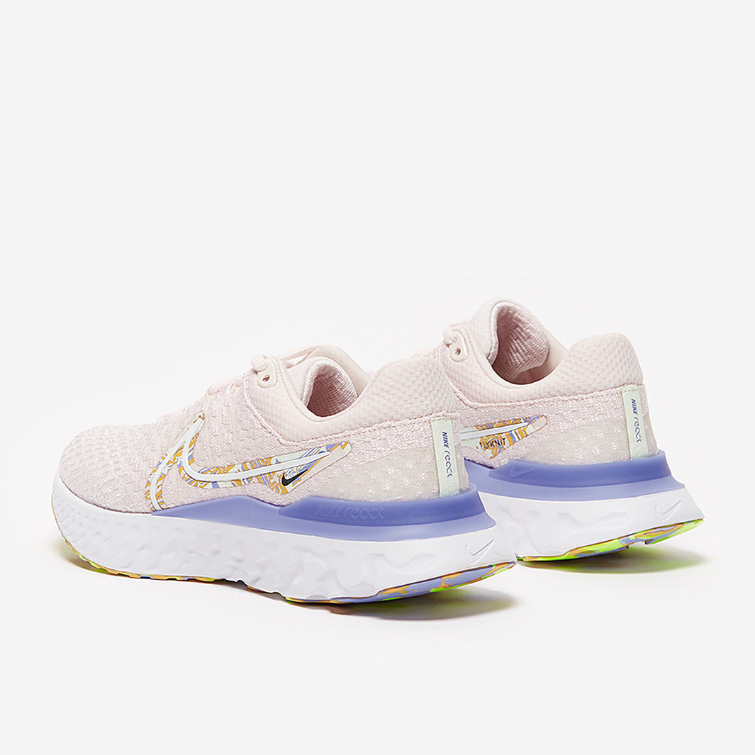 Nike Womens React Infinity Run Flyknit 3 Premium - Light Soft Pink/White