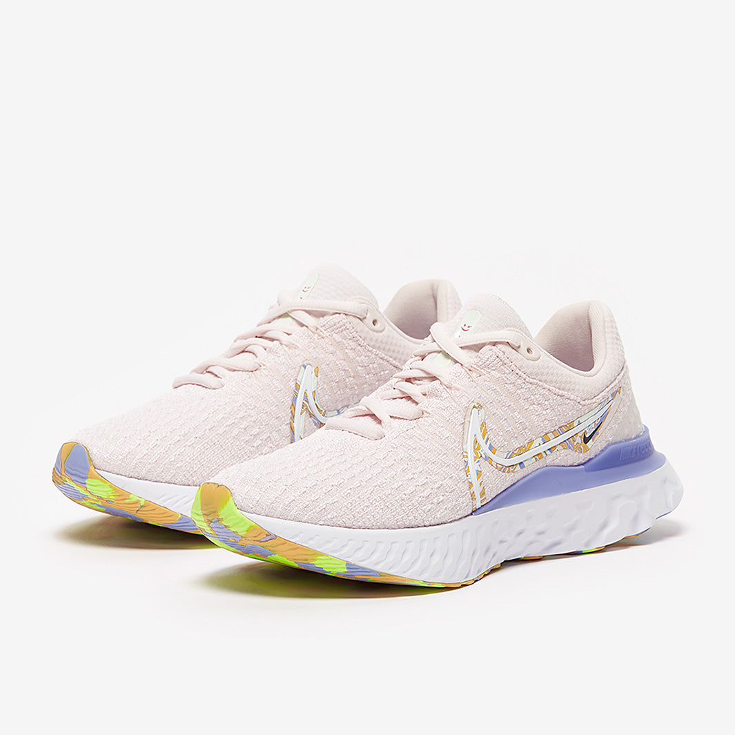 Nike Womens React Infinity Run Flyknit 3 Premium - Light Soft Pink/White