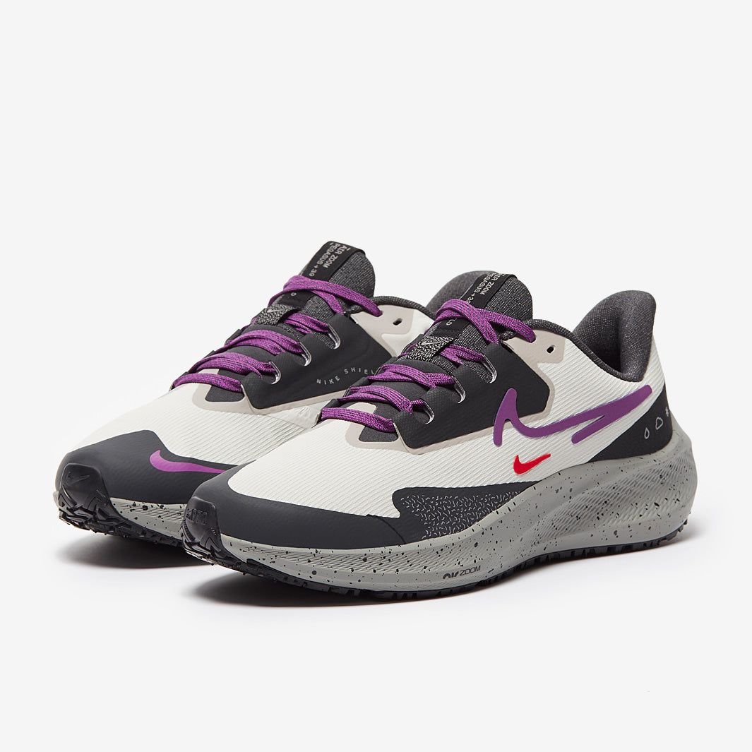 Nike Womens Air Zoom Pegasus 39 Shield - Light Bone/Vivid Purple