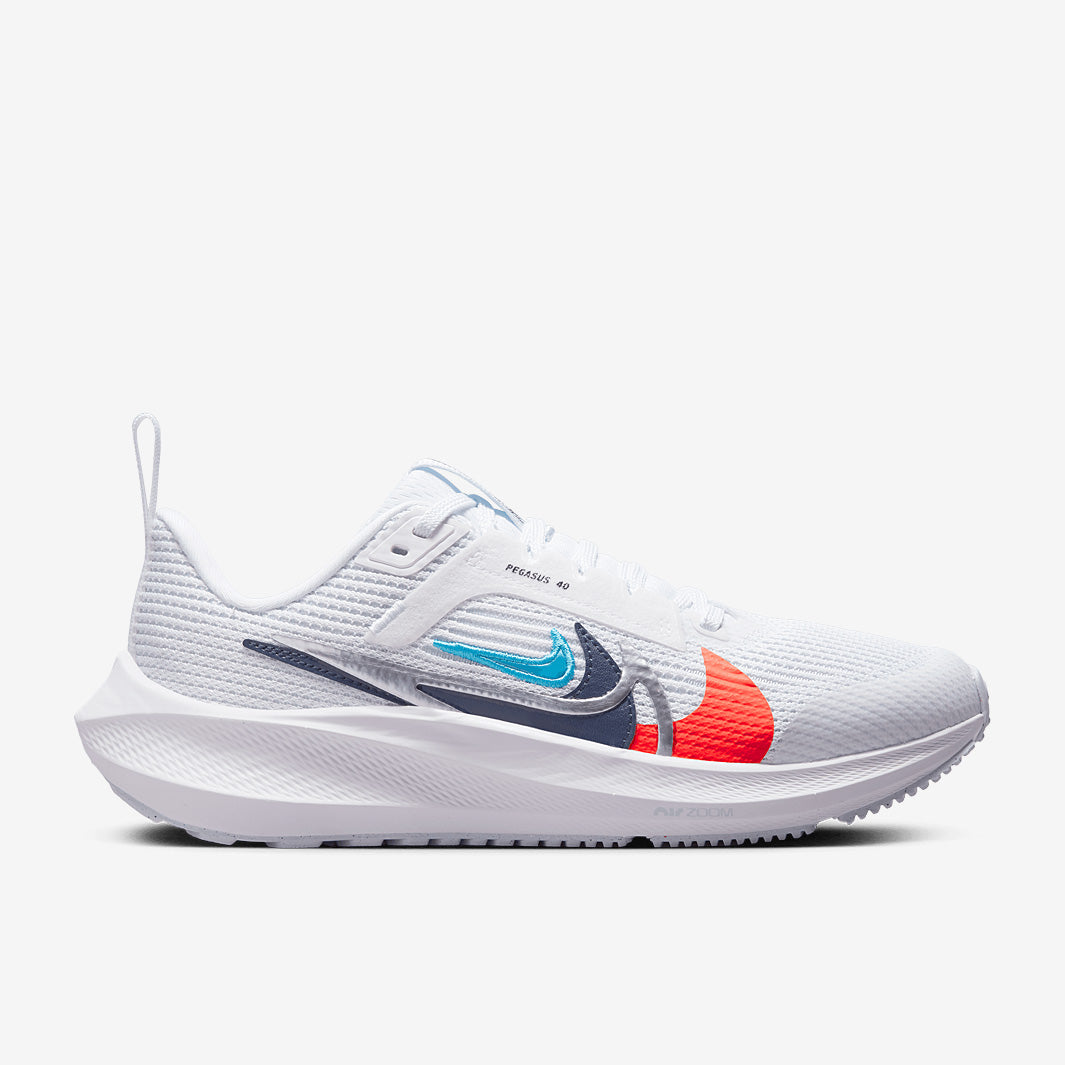 Nike Air Zoom Pegasus 40 PR Running Shoes - White/Multi-Colour-Football