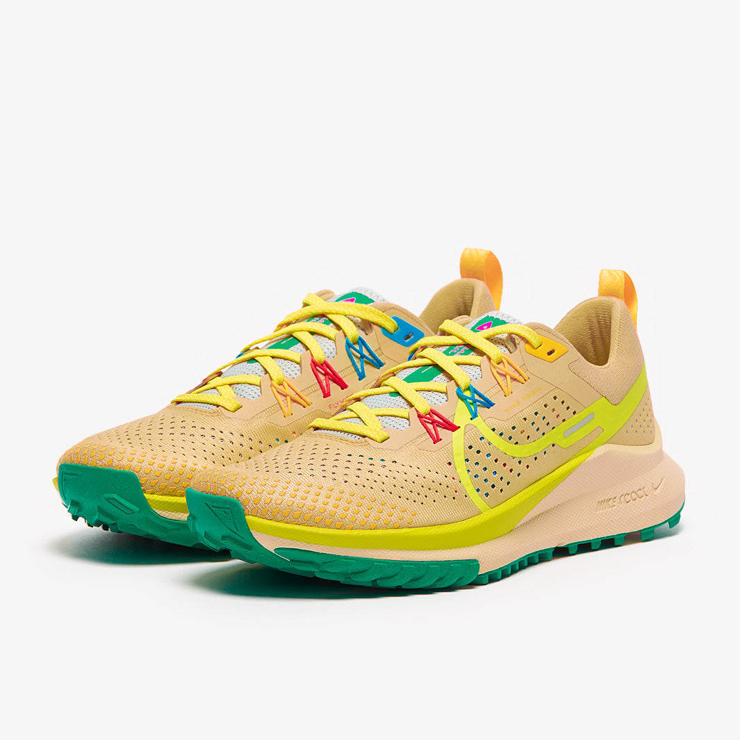 Nike Womens React Pegasus Trail 4 - Team Gold/Volt-Baltic Blue