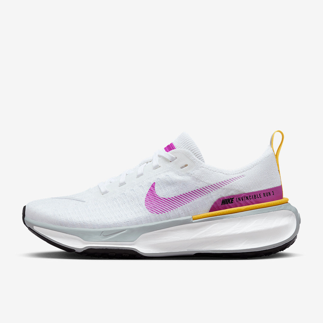 Nike Womens ZoomX Invincible 3 - White/Vivid Purple