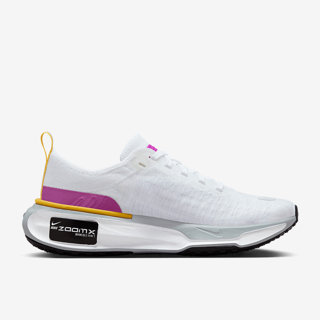 Nike Womens ZoomX Invincible 3 - White/Vivid Purple