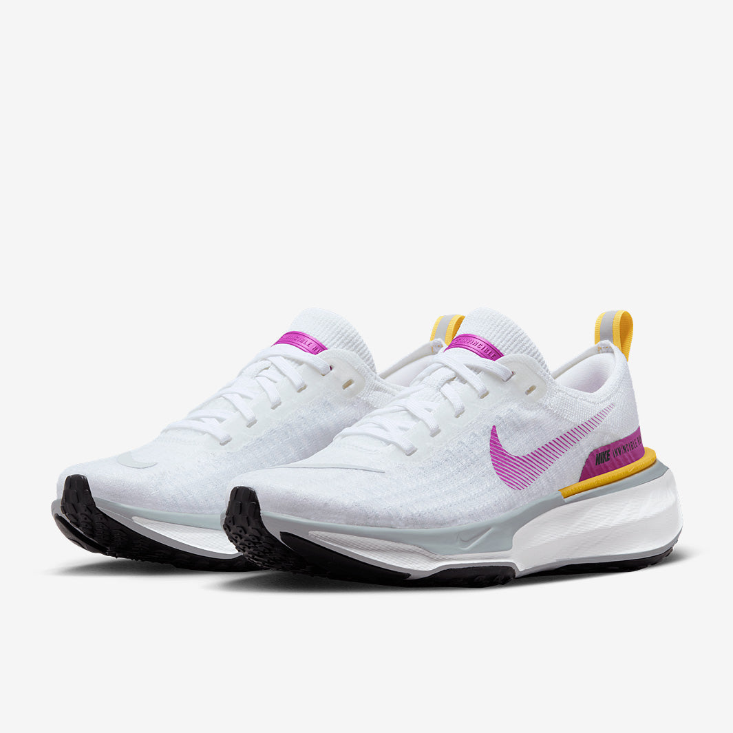 Nike Womens ZoomX Invincible 3 - White/Vivid Purple