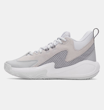 Big Kids' Under Armour Curry 3Z 25 Suede "Halo Grey"