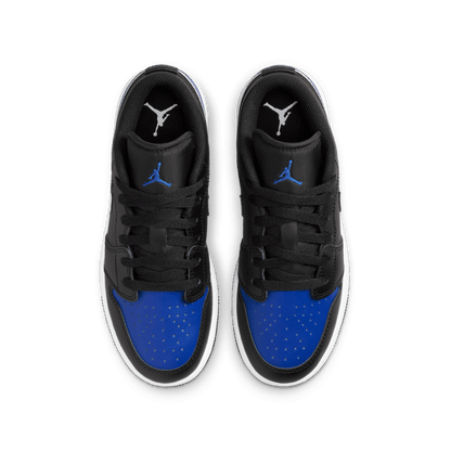 Big Kids' Air Jordan 1 Low "Black Royal Toe"