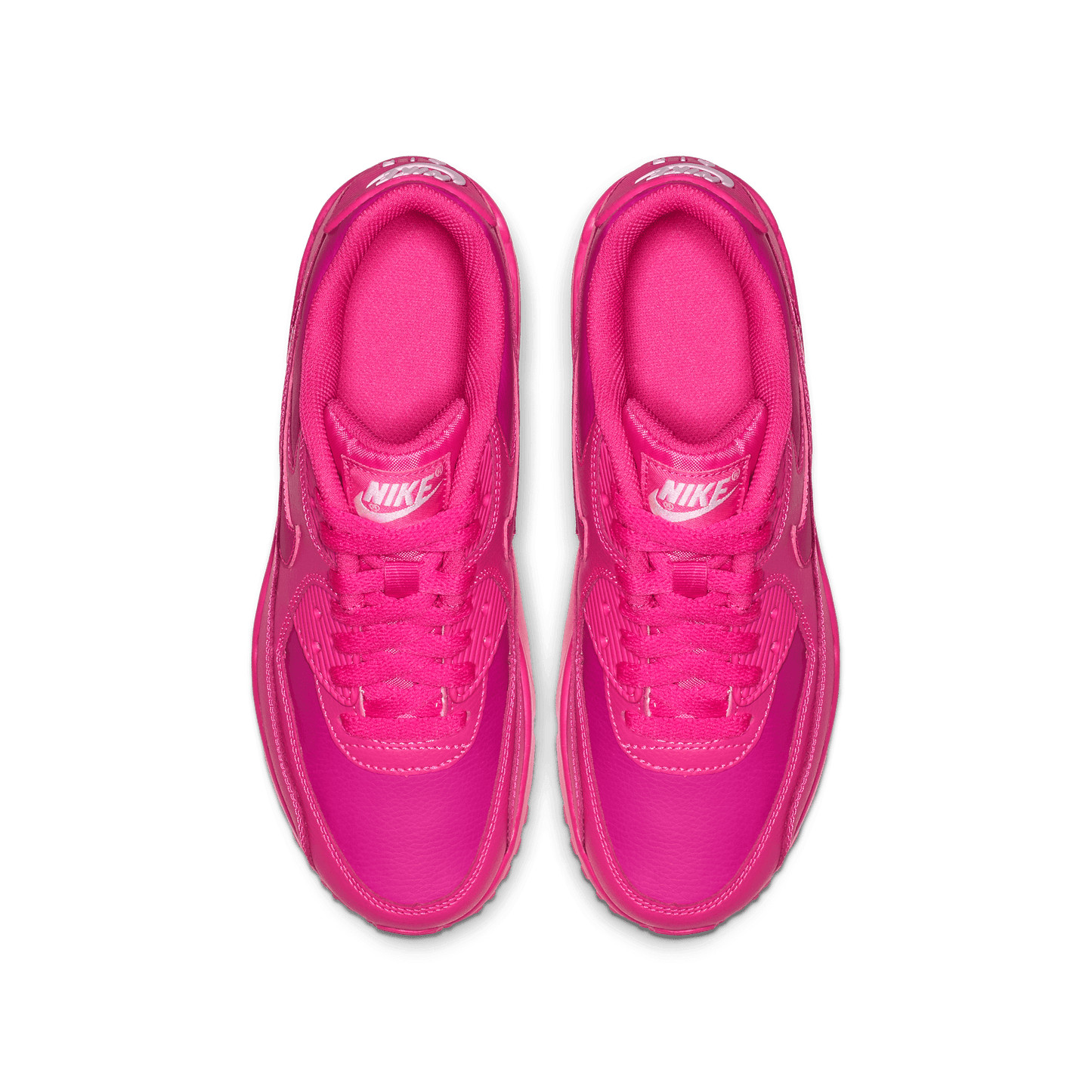 Girls' Nike Air Max 90 Leather "Laser Fuchsia"