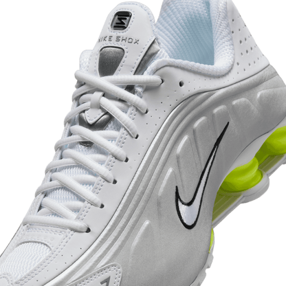 Women's Nike Shox R4 "White Metallic Silver Volt"