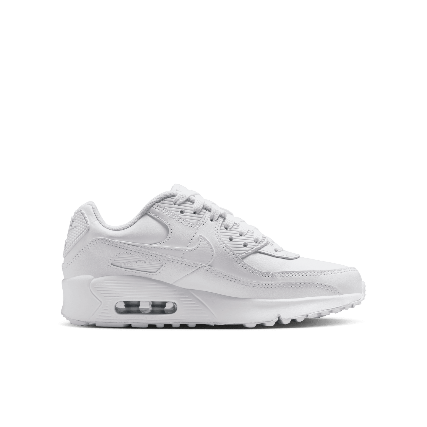 Big Kids’ Nike Air Max 90 LTR "White Metallic Silver"