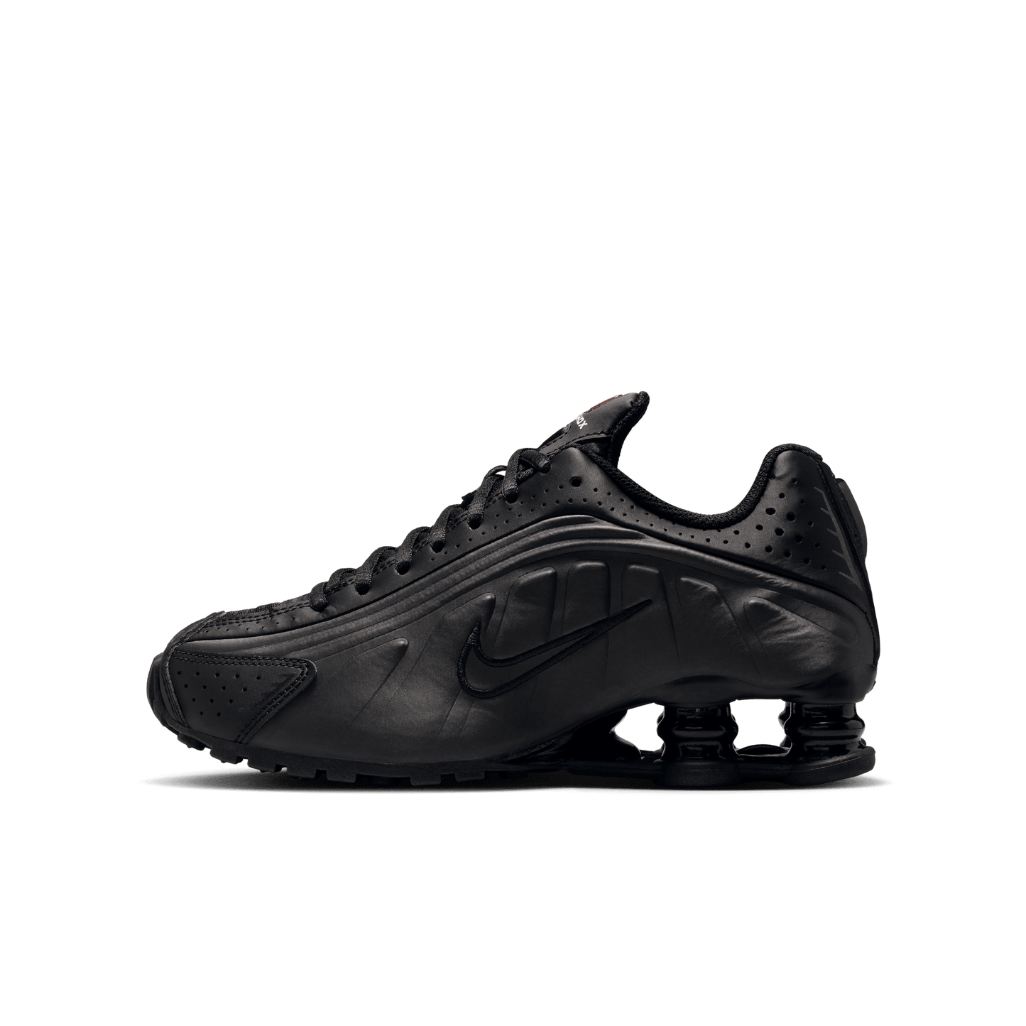 Big Kids' Nike Shox R4 "Triple Black"