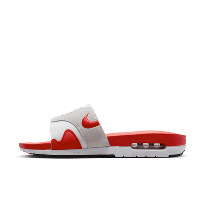 Men's Nike Air Max 1 Slides "White University Red"