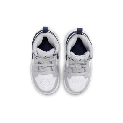 Baby/Toddler Jordan 1 Mid "Wolf Grey Midnight Navy"