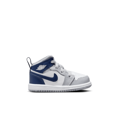 Baby/Toddler Jordan 1 Mid "Wolf Grey Midnight Navy"