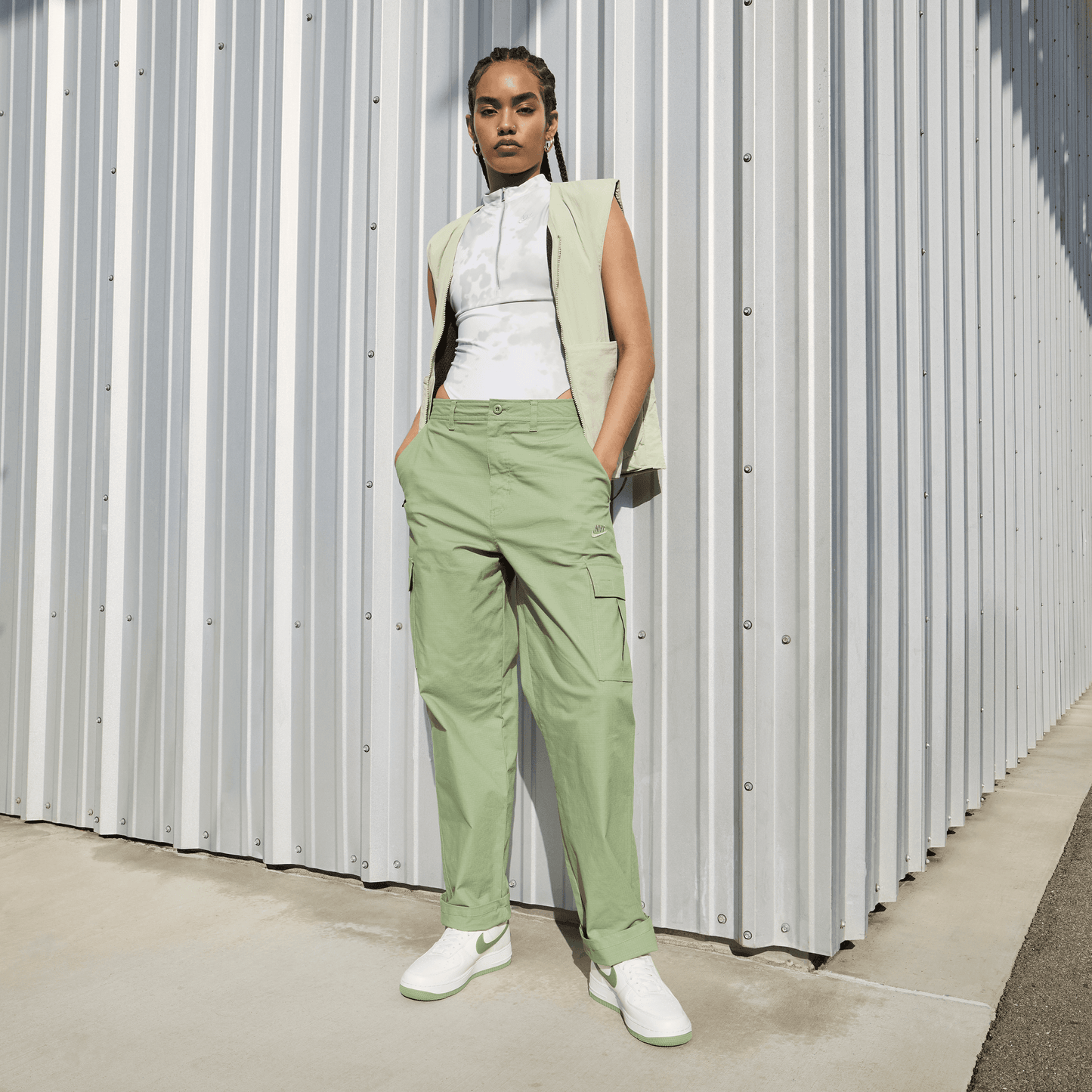 Women's Nike Air Force 1 '07 Next Nature "Sail Oil Green"