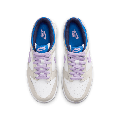 Big Kids' Nike Dunk Low "Khaki Blue Pink"