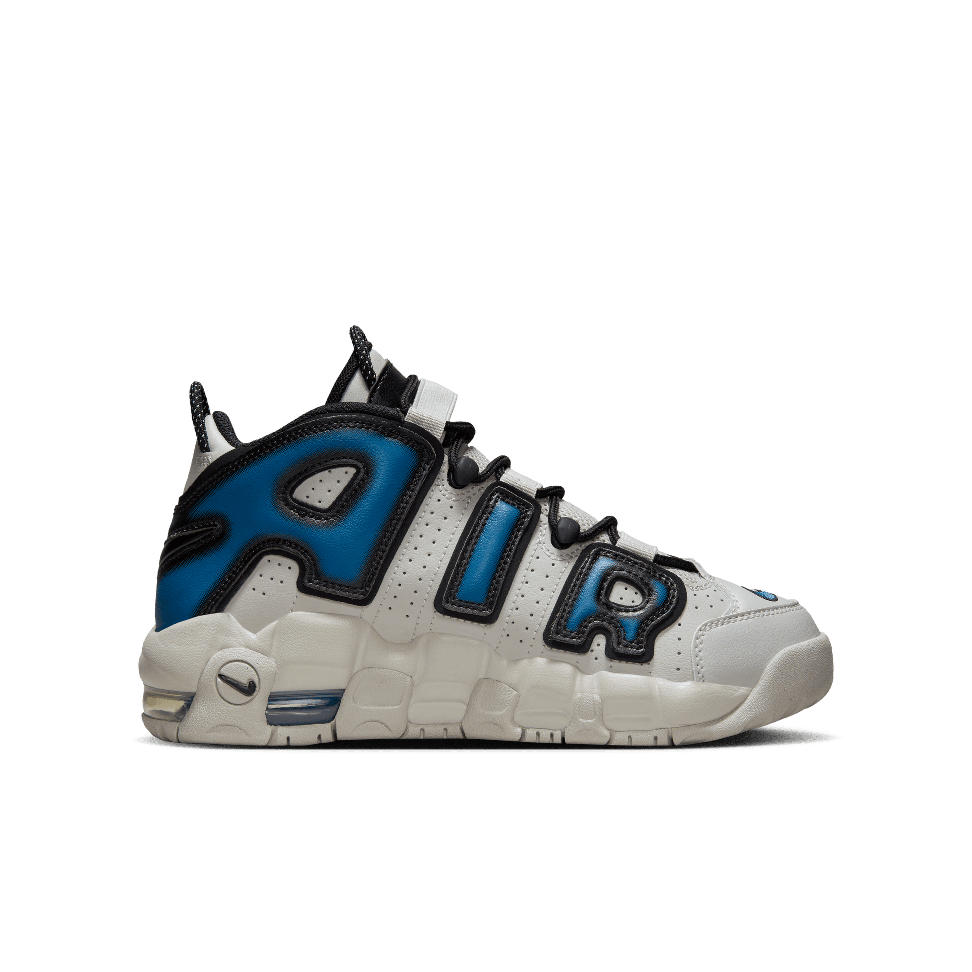 Big Kids' Nike Air More Uptempo "Industrial Blue-Iron Grey"